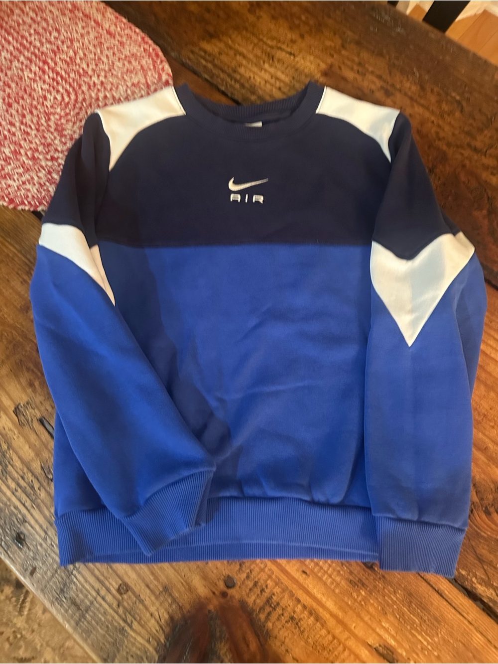 Nike Boys Blue Colorblock Sweatshirt